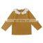 6599/New Arrival Long Sleeve Cute Floral Neck t Shirts for Kids Girls Spring Fashion Fresh Girls Top