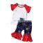 Boutique children clothing boutique outfits 100%Cotton fabric kids clothing