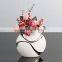Unique ball shape glazed ceramic table home decor flower vases custom crafts for wedding decoration