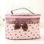 Portable lace border flower series makeup bag, large contents