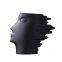 Nordic Black White People Face Abstract Matte Ceramic Vase For Living Room Decor