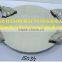 Aluminium Serving tray With Leaf Pattern handle 47x23