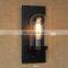 Tonghua Vintage LED Decor Wall  Lamp Clear Glass Shell Black Metal Home Pub Coffee Retro Light