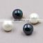 Oval Metal Part Colorful Dome Bridal Brass Large Pearl Button With Hook