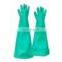 par de guantes de goma largos High Quality 80cm 31.5inch laboratory use  Glovebox Nitrile dry box Gloves