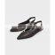 Ladies Fancy Design Mesh Pointed Toe Stylish Sling Back Flat Footwear Shoes Women Office Shoe