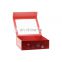 Custom logo packaging paper cosmetic gift box with clear pvc window
