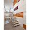 tempered glass stair tread & steel handrails for spiral stairs