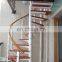 Staircase manufacturer unique design wood treads residential small spiral stair