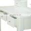 LED Lights White Fineboard Mirrored Dressing Table