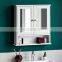 Bathroom Cabinet Double Door Wall Mounted Storage Shelf  White