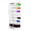6 Slots Wall Mounted Clear Acrylic Curved Design Dry Erase Marker & Eraser Holder Organizer Rack