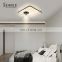 Personality Fashion Indoor Decoration Black Aluminum Bedroom Living Room Modern LED Ceiling Lamp