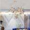 Natural Chandeliers Living Room Colorful Luxury Agate Phoenix Tail Agate Stone Chandelier LED Lamp