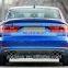 high quality car exhaust pipe Stainless Steel for Audi A3 upgrade S3 exhaust tips