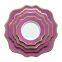 Violet Colored Sunflower Bone China Ceramic Dinner Plate Set With Gold Edged For Wedding Tableware