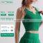 Wholesale Ribbed V Neck Crop Women Tank Tops High Elastic Gym Casual Sports Vest