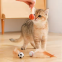 Meow Love New Soft Rubber Foam Cat Toy Ball With Feather Cat Sponge Sports Ball Kitten Interactive Toy