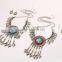 Fashion Jewelry Vintage Look National Style Turquoise Jewelry Set Long Chain Necklace Set