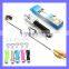 Extendable Wired Flexible Remote Shutter Handheld Selfie Stick Monopod For iPhone HTC Blackberry