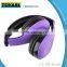 Stereo Sound Headphone High flexibility and ergonomic adjustable leather headband, together with foldable design