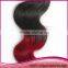 High quality two colors body wave gradient hair weaving colored two tone brazilian hair weave ombre colored hair weave