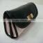 Ladies Polka Dot Cosmetic Bag / Black Pink PU Leather Cosmetic Bag