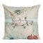 2016 hot sale 100% polyester home decorative cat printing linen cheap cushion cover