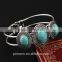 New Hot Vintage style Tibetan Silver Round turquoise bracelet alloy bangle jewelry