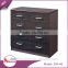 Foshan cheap simple design storage cabinet popular corner mdf wooden narrow chest of drawers