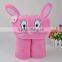 Baby Blanket rabbit with plush rabbit hooded animal blanket for kids soft animal cartoon blanket