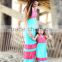 2015 factory made long sleeve mom love me fashion design of baby girls long dress and mother and children maxi dress