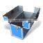 Aluminum Cosmetic Case with Blue Stripe ABS Surface