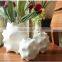 2016 3pcs factory white table artifical flowers porcelain vases sets for deco