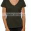 The deep v neck slub cotton t-shirt
