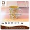 11oz ceramic mug with spoon in handle glazed mug with silk print