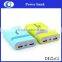 dual usb output portable power bank with mobile holder