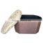 Custimized Oval Shape Foldable Storage Ottoman