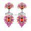 2016 new hot custom jewelry rhinestone fashion triangle dangling earrings designs