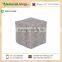 Gray Printed Cotton Fabric Pouf Ottoman with Multiple Use