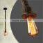 High Power Unique Design E27 220V Vintage Edison Light Hemp Rope Pendant Lamp