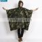 OEM factory 100% polyester or oxford raincoat army rain poncho military outdoor workplace bicycle motorcycle raincoat