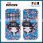 Newest Colored Drawing Pattern Book Stand Leather Case for IPhone 5 With Card Slot