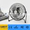 Factory sells Usb fan Mini electric fan desk 6 inch metal grill colourful 360 degrees