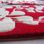 Red Flower Hand Tufted High Quality Acrylic Wool Carpet Car Mat
