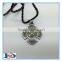 Promotional assemble Dog Tag with leather rope/antique nickel plated dog tags set with black rope
