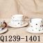 225ml lead free cermaic cup and saucer round shape with handmade
