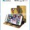 2016 Map Pattern Retro Case for iPhone 6S,Inside Soft Protective TPU Case with Stand