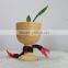 Design Cute Decoration Small Wooden Resin Tractor Flower Pot