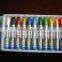 12 color hexagonal artist soft oil pastels on canvas